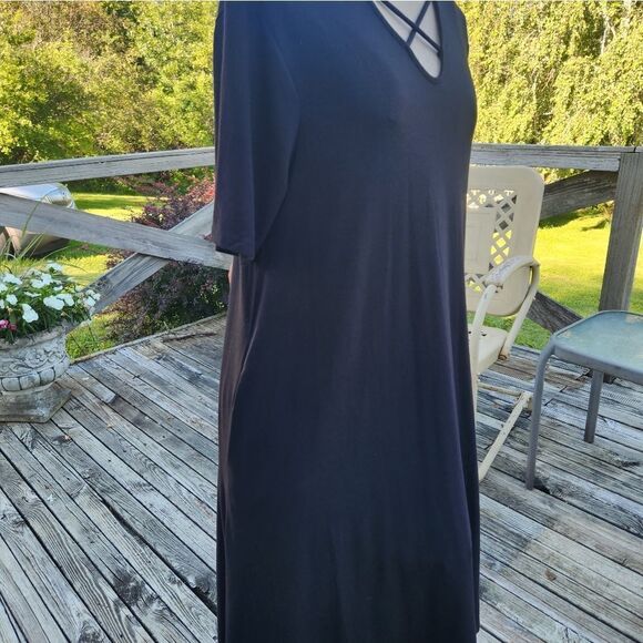 Zenana Premium black knit midi dress m - Picture 4 of 9